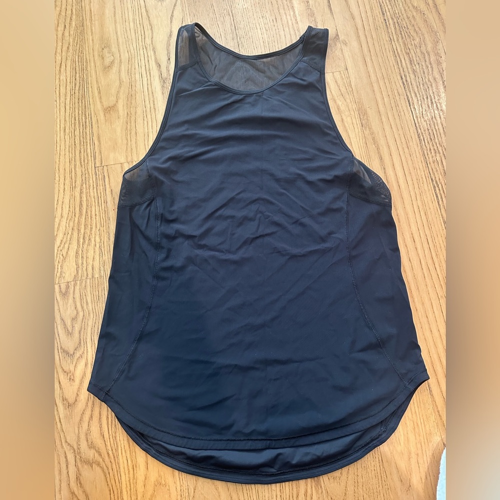 Lululemon Sculpt Tank II Black Sleeveless Mesh Top